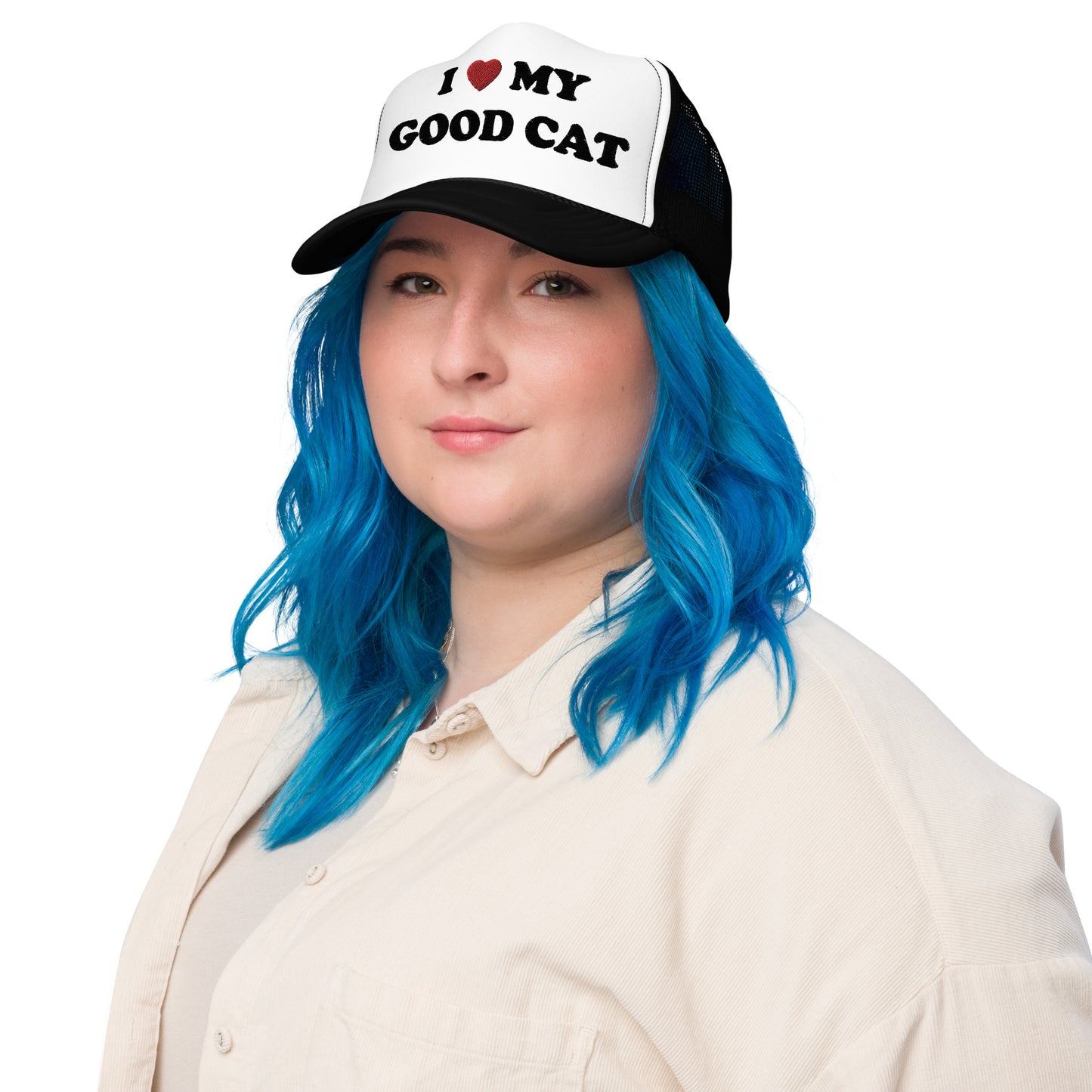 GOOD CAT - "I ❤️ MY GOOD CAT" Foam Trucker Hat