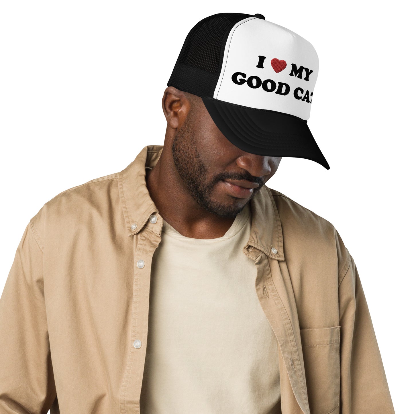 GOOD CAT - "I ❤️ MY GOOD CAT" Foam Trucker Hat