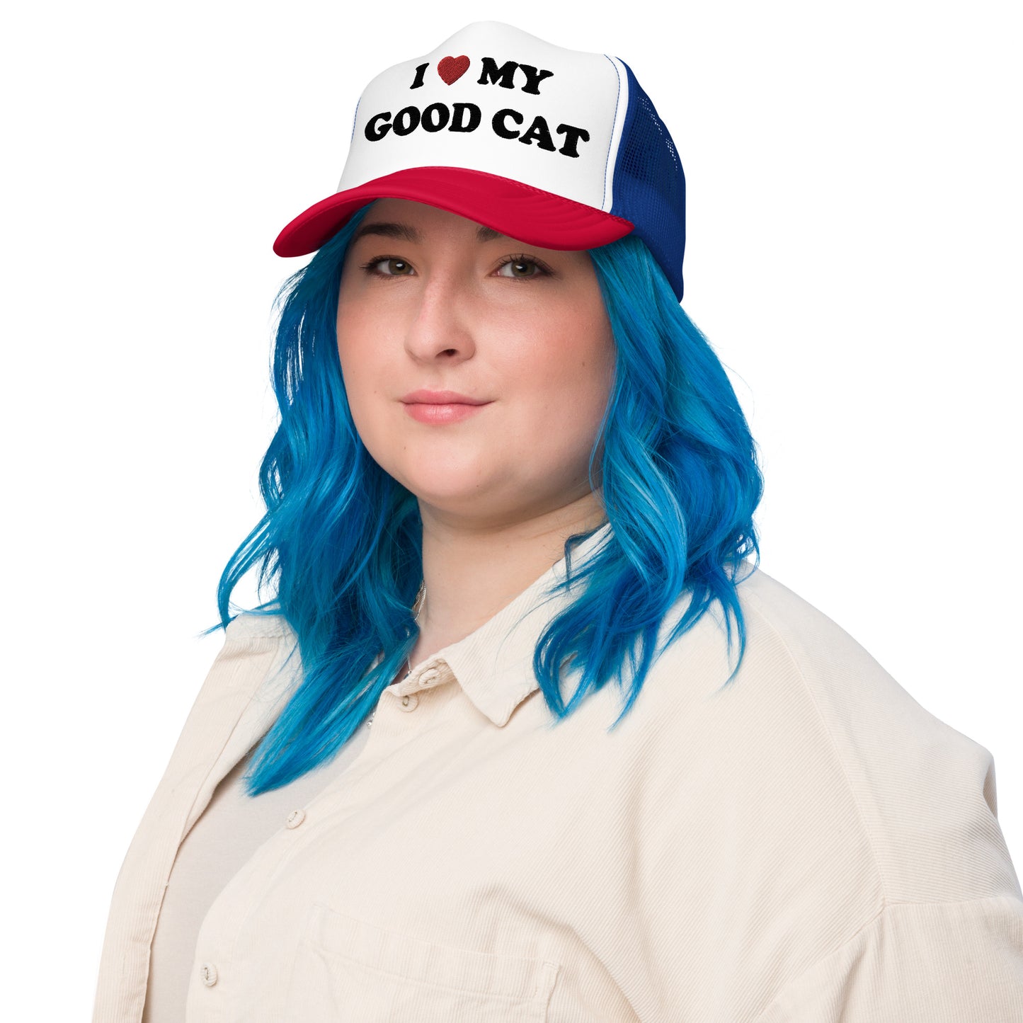 GOOD CAT - "I ❤️ MY GOOD CAT" Foam Trucker Hat