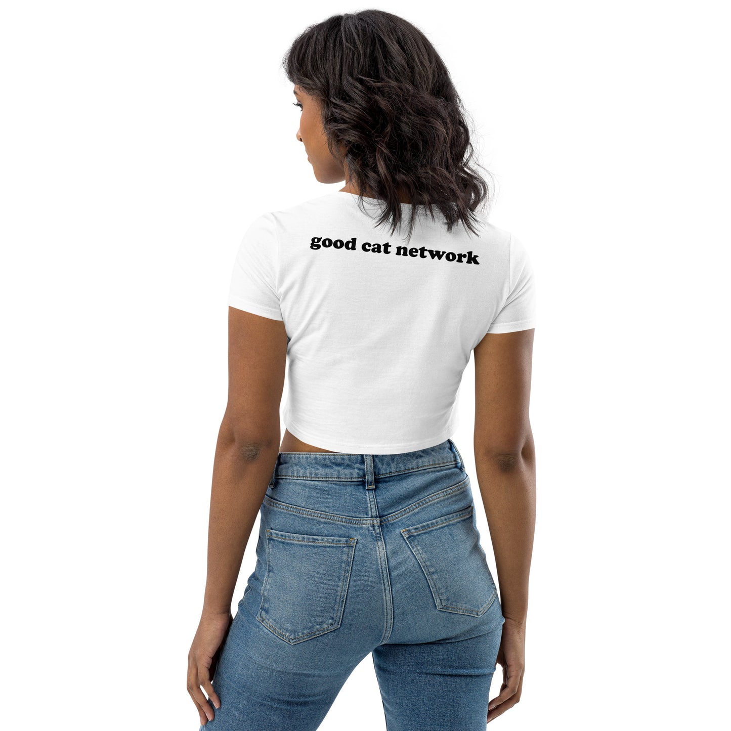 GOOD CAT - "ITTY BITTY KITTY COMMITTEE" Organic Crop Top