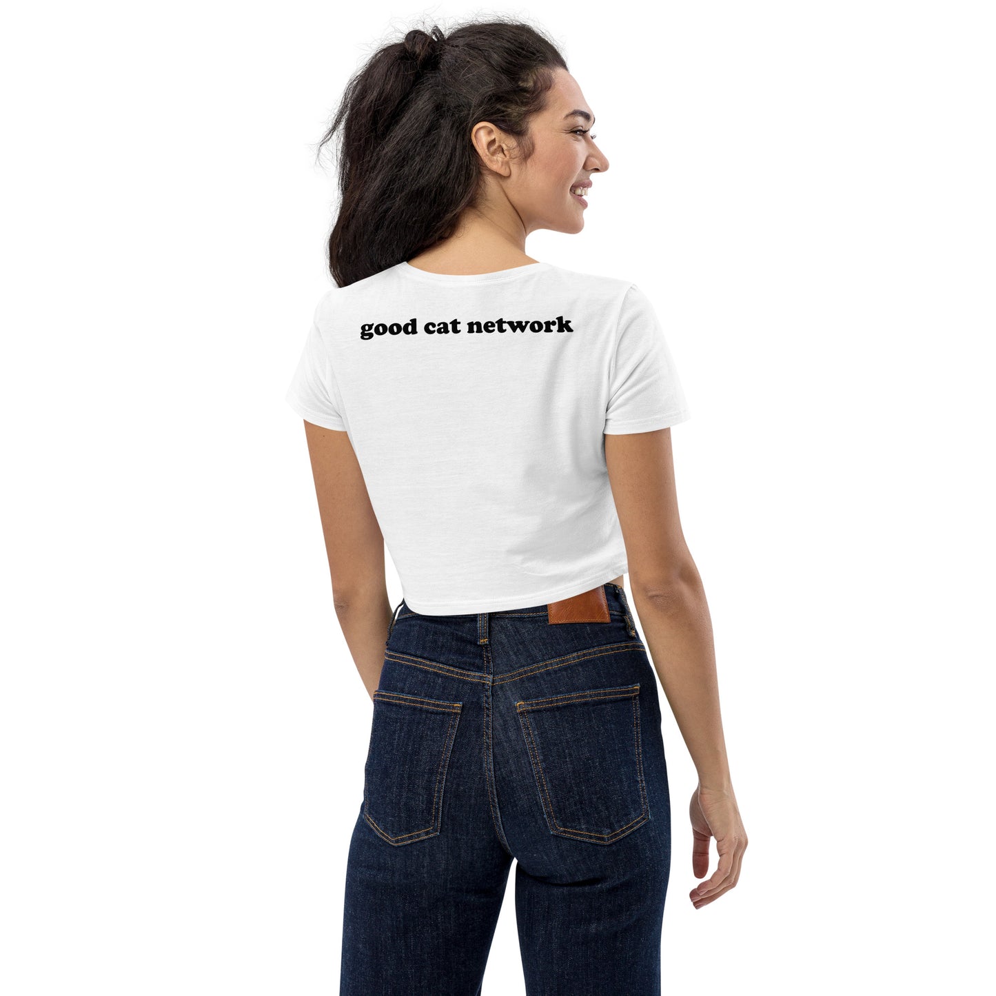 GOOD CAT - "ITTY BITTY KITTY COMMITTEE" Organic Crop Top