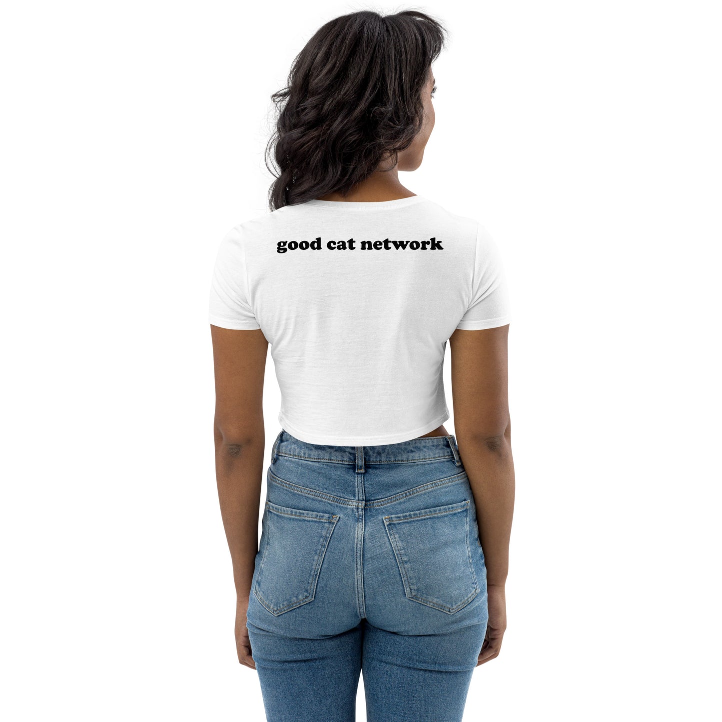 GOOD CAT - "ITTY BITTY KITTY COMMITTEE" Organic Crop Top