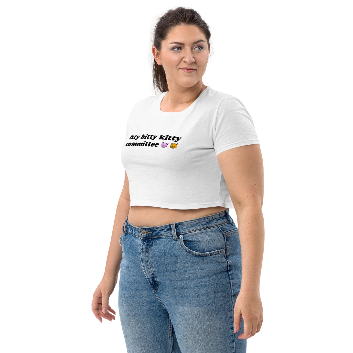 GOOD CAT - "ITTY BITTY KITTY COMMITTEE" Organic Crop Top