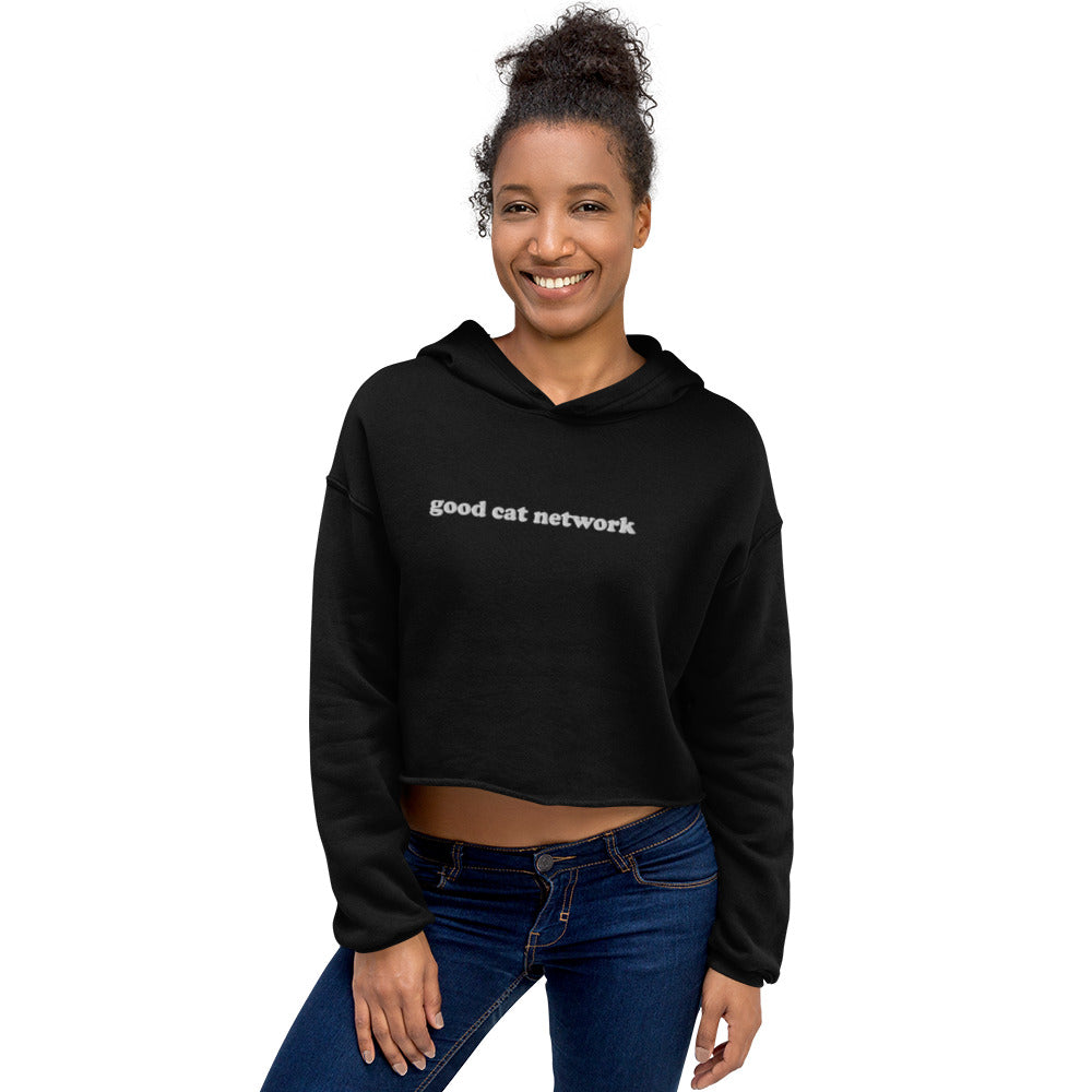 GOOD CAT - "GOOD CAT NETWORK" Cropped Hoodie