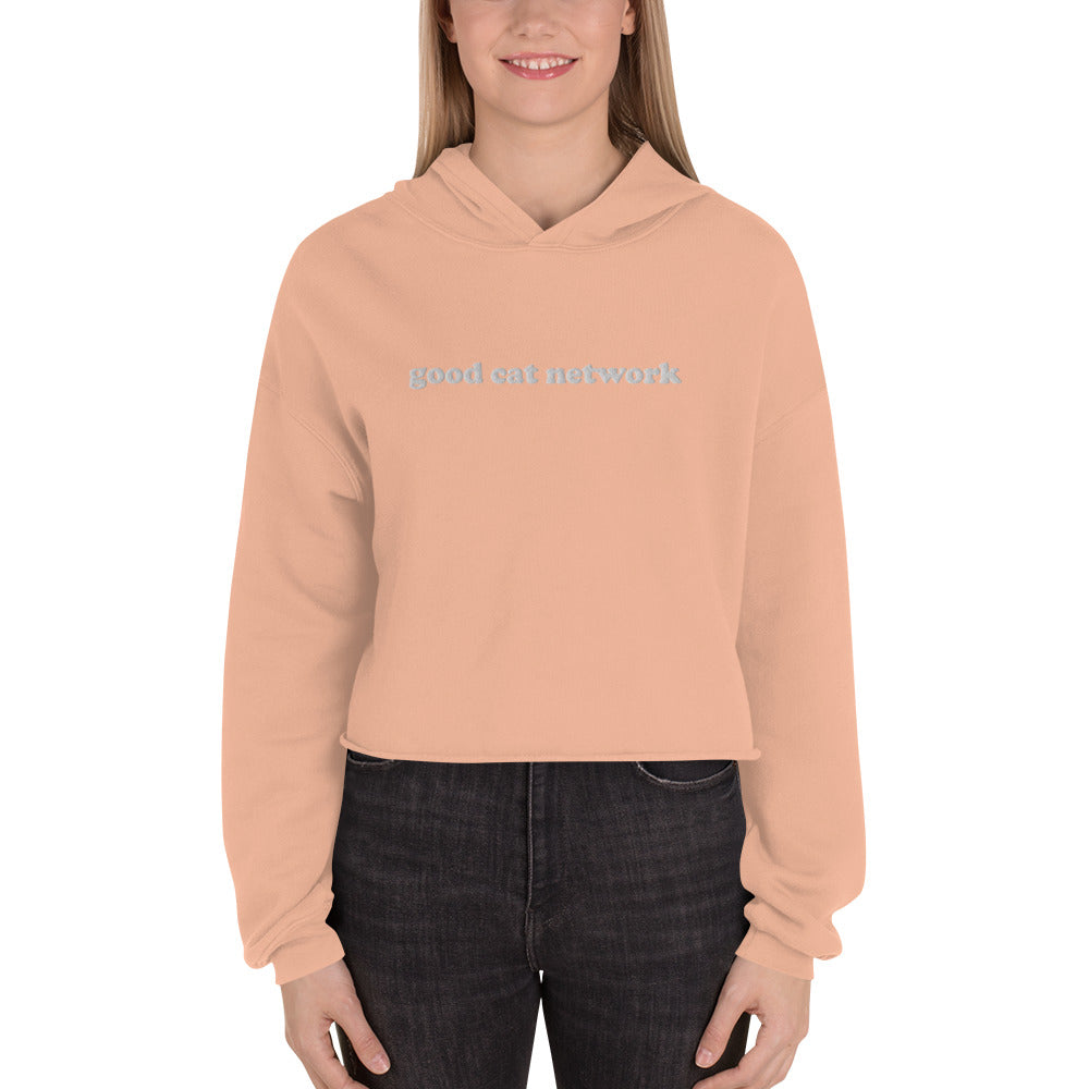 GOOD CAT - "GOOD CAT NETWORK" Cropped Hoodie