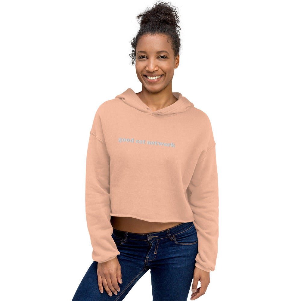 GOOD CAT - "GOOD CAT NETWORK" Cropped Hoodie