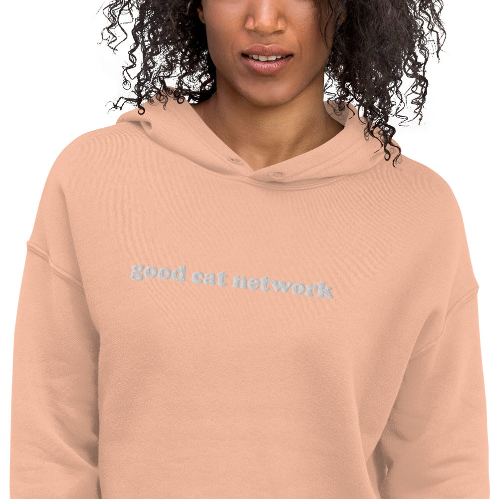 GOOD CAT - "GOOD CAT NETWORK" Cropped Hoodie