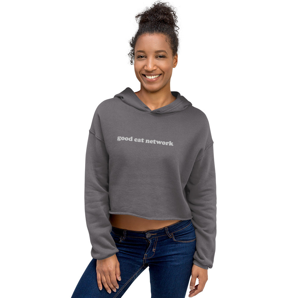 GOOD CAT - "GOOD CAT NETWORK" Cropped Hoodie