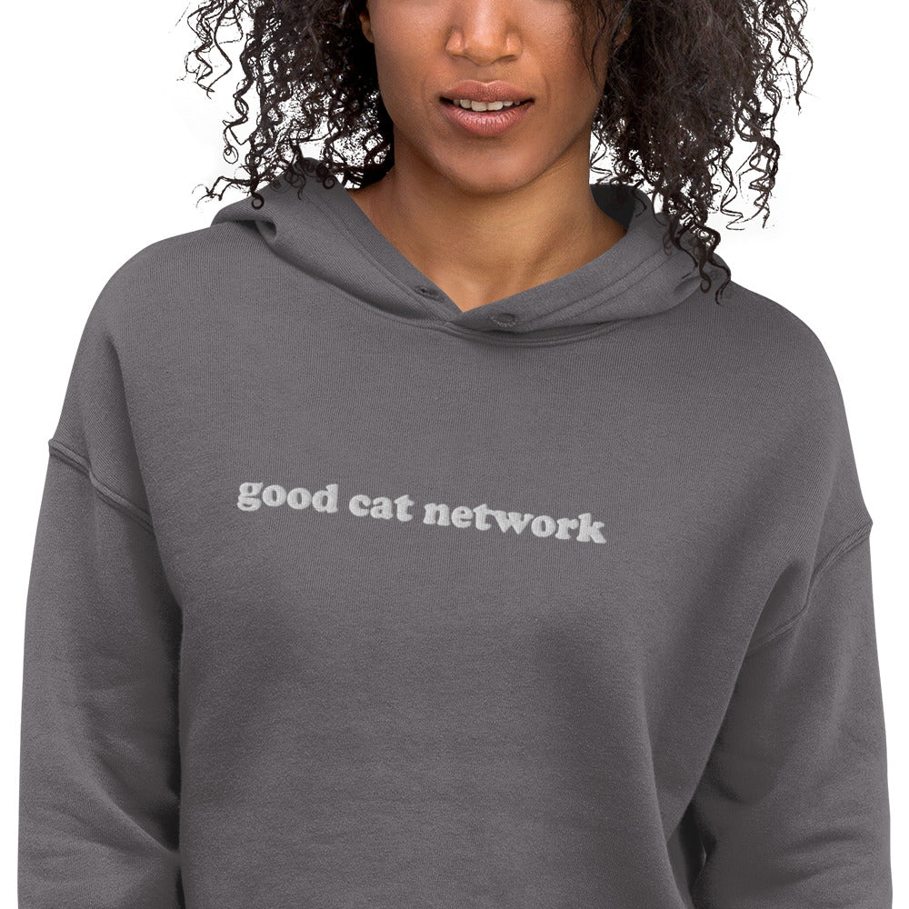 GOOD CAT - "GOOD CAT NETWORK" Cropped Hoodie