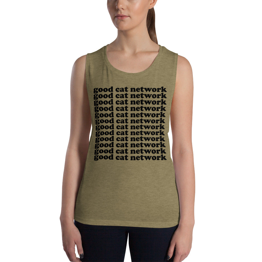 GOOD CAT - "GOOD CAT NETWORK" Ladies’ Muscle Tank