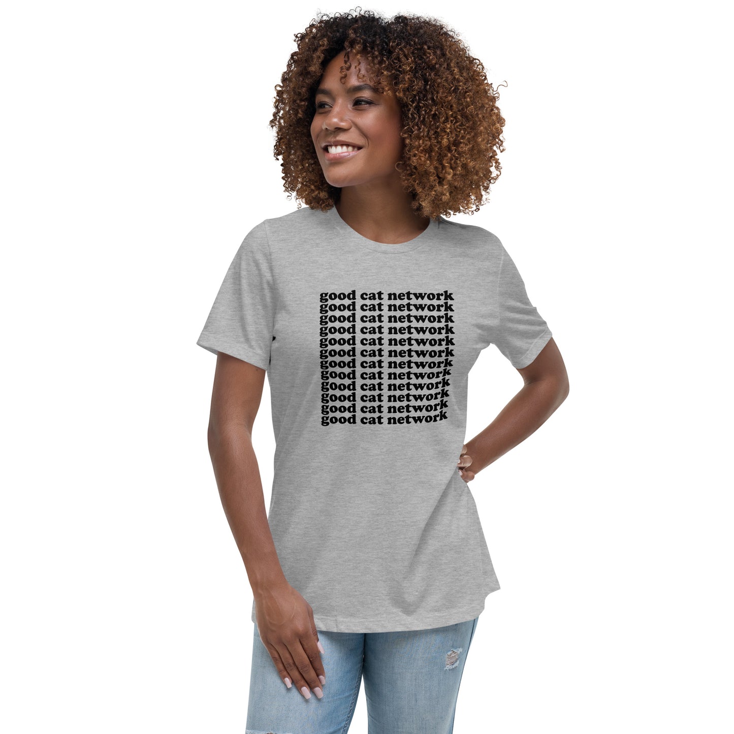 GOOD CAT - "GOOD CAT NETWORK" Women's Relaxed T-Shirt