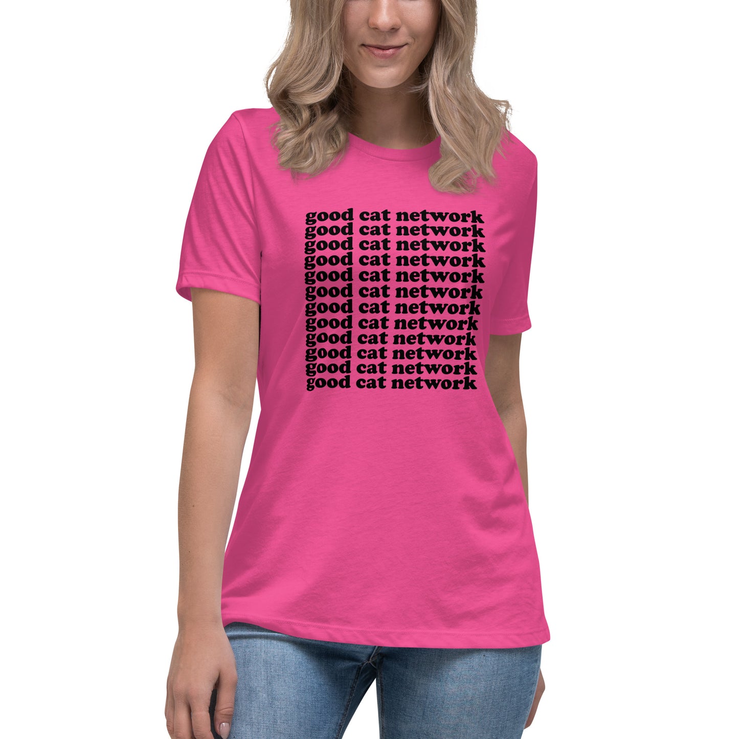 GOOD CAT - "GOOD CAT NETWORK" Women's Relaxed T-Shirt