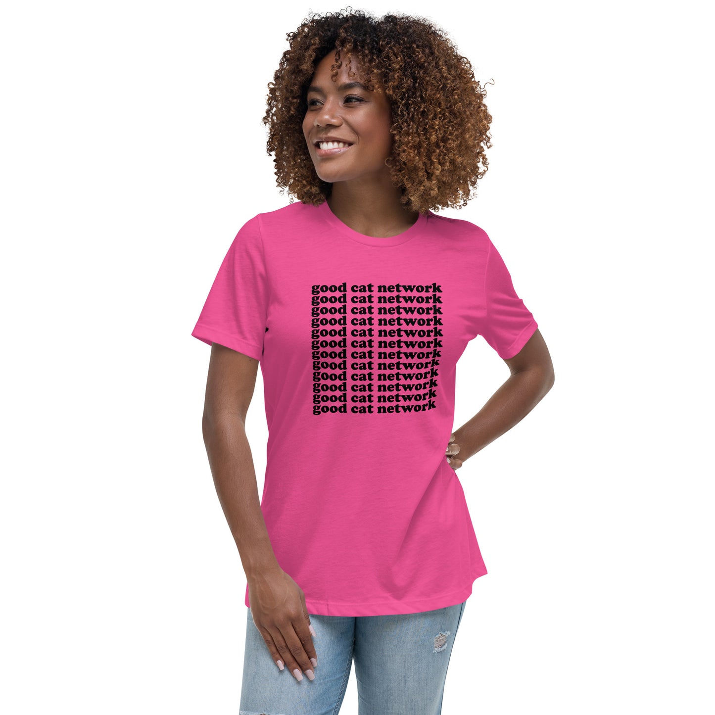 GOOD CAT - "GOOD CAT NETWORK" Women's Relaxed T-Shirt