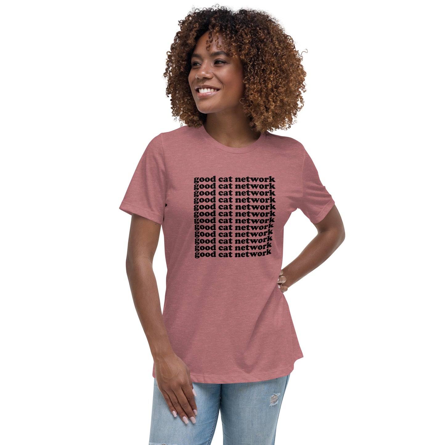 GOOD CAT - "GOOD CAT NETWORK" Women's Relaxed T-Shirt