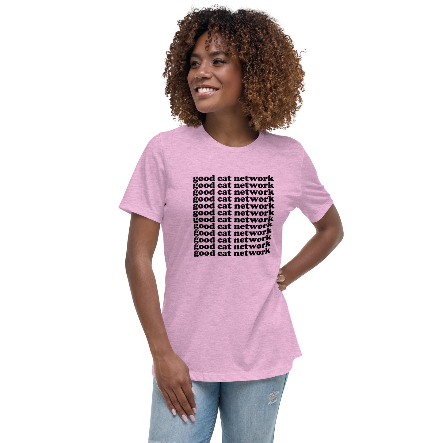GOOD CAT - "GOOD CAT NETWORK" Women's Relaxed T-Shirt