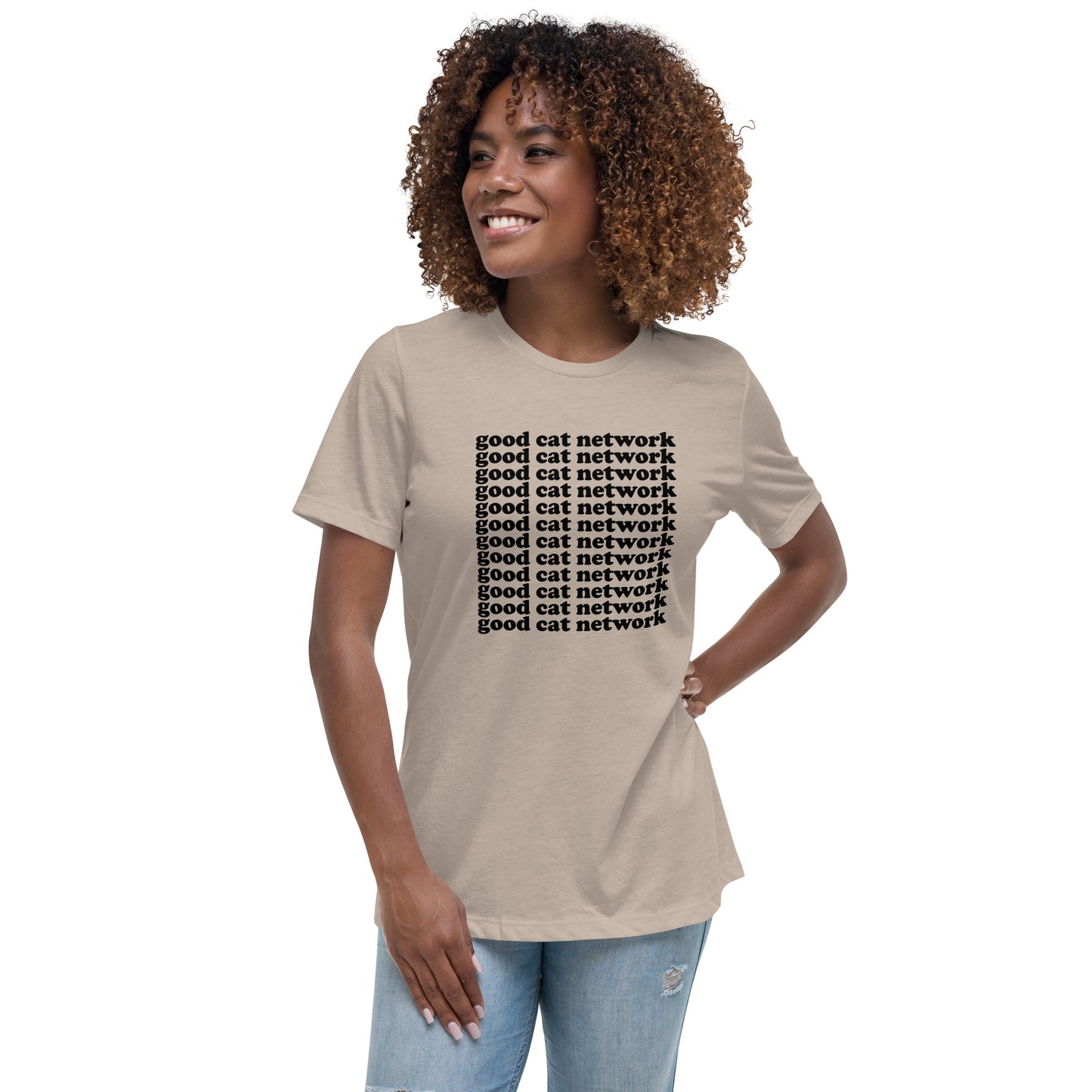 GOOD CAT - "GOOD CAT NETWORK" Women's Relaxed T-Shirt