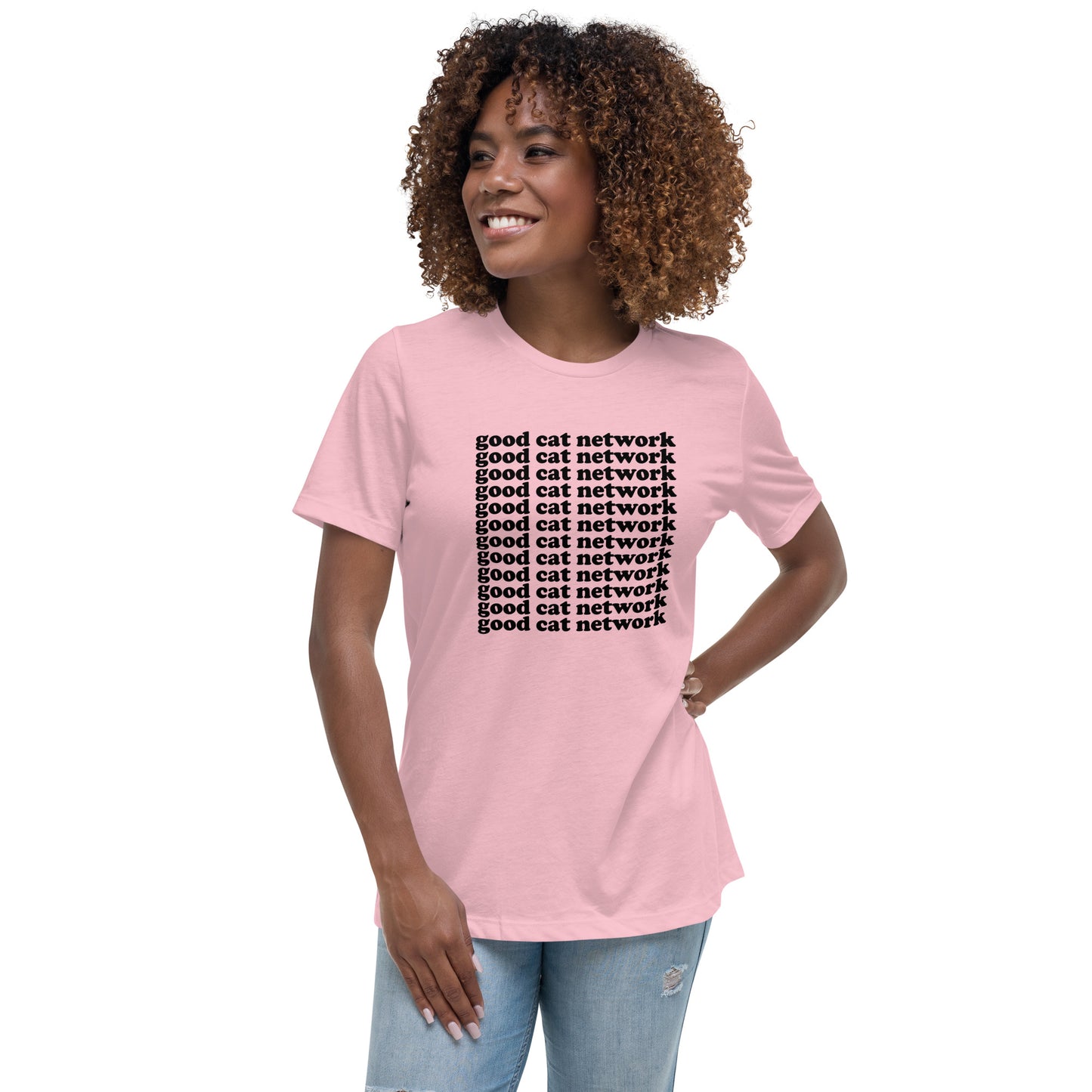 GOOD CAT - "GOOD CAT NETWORK" Women's Relaxed T-Shirt