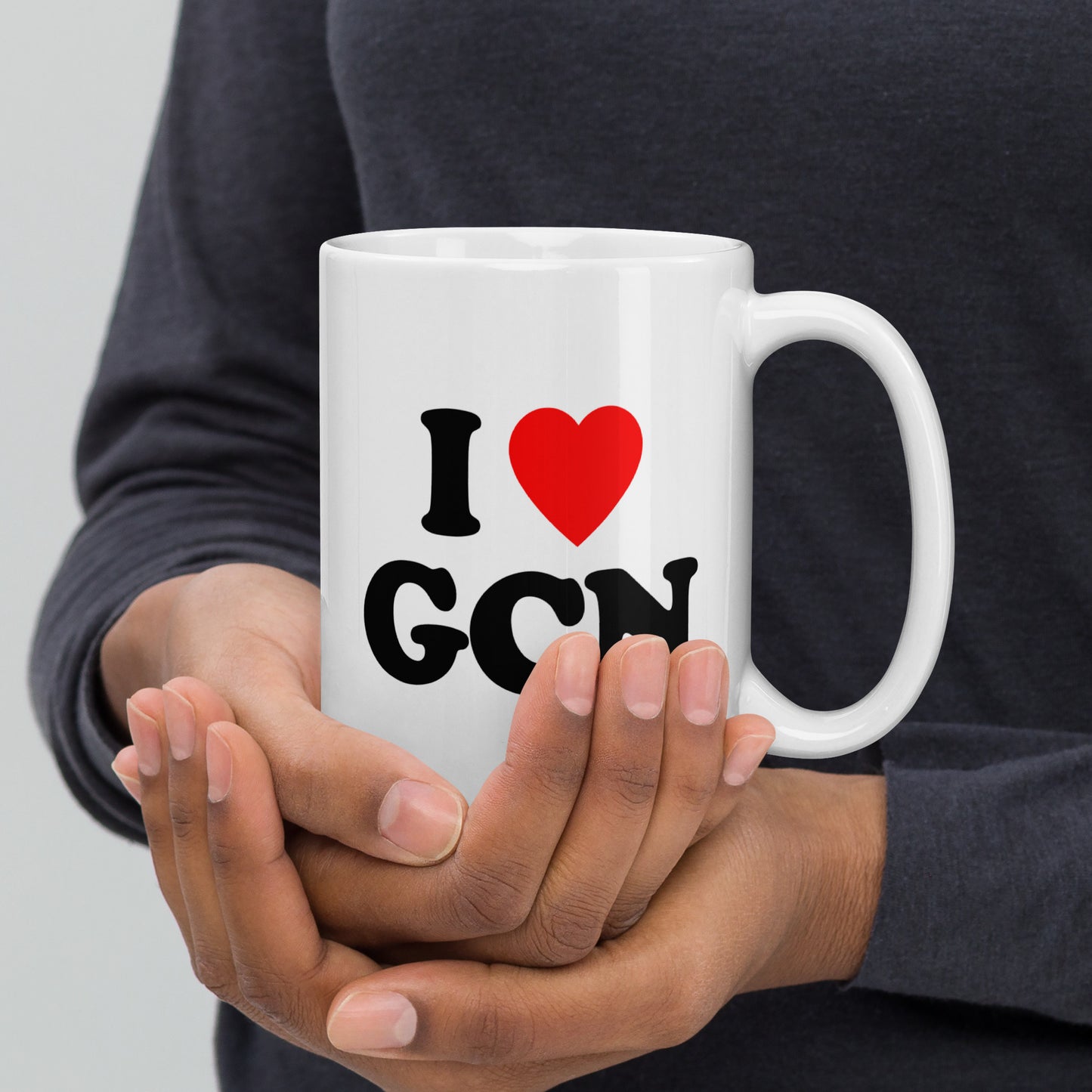 GOOD CAT - "I ❤️ GCN" White glossy mug